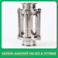 Sanitary sight glass clamped straight stainless steel